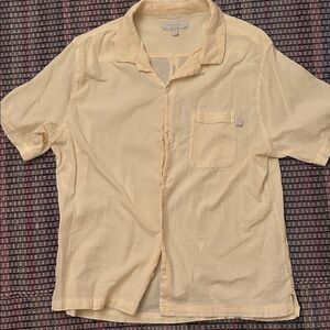 Men's Cream Short Sleeve Shirt